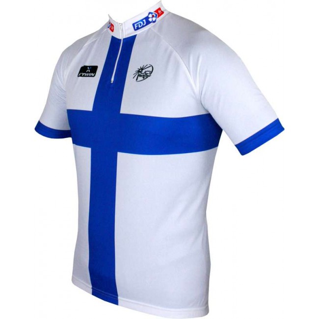 FRANCAISE DES JEUX(FDJ) Finnischer Meister 2014/2015 Kurzarmtrikot(kurzer Reißverschluss)-B'TWIN FRANCAISE DES JEUX(FDJ) Finnischer Meister 2014/2015 Kurzarmtrikot(kurzer Reißverschluss)-B'TWIN